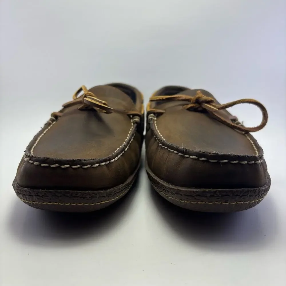 LL BEAN Handsewn, Flannel-Lined Slippers Mens Size 10